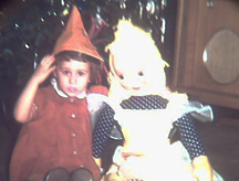 The dancing doll was bigger than I was. I think this was New Year's Eve. So many happy memories.