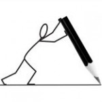 Person sketching with pencil