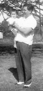 My dad, years earlier, holding me as a baby.