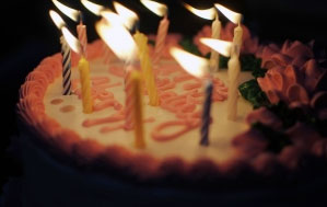 It's not a cake any more...it's a towering inferno!